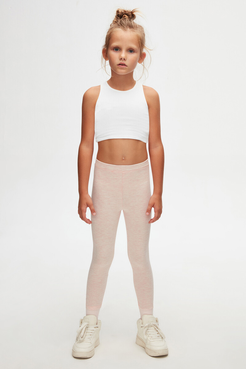 5-8 Years Old Plain Long Legging - Thumbnail