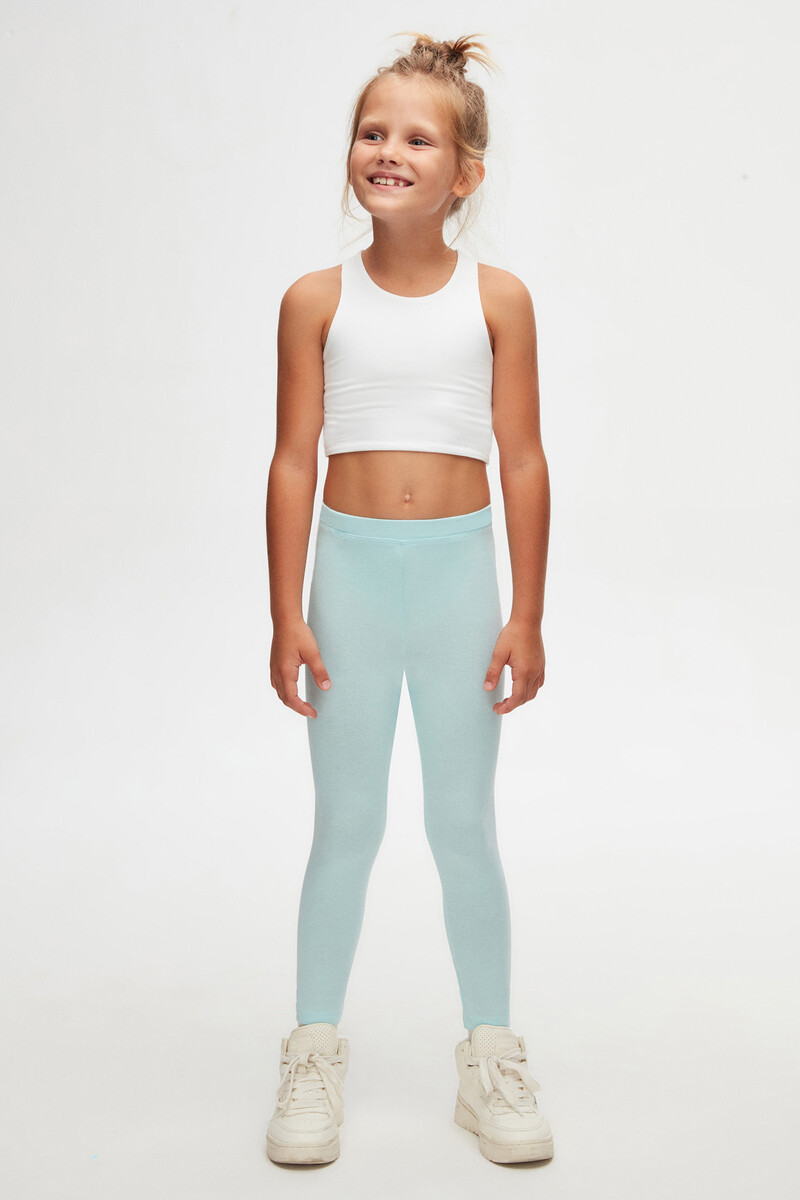 5-8 Years Old Plain Long Legging - Thumbnail