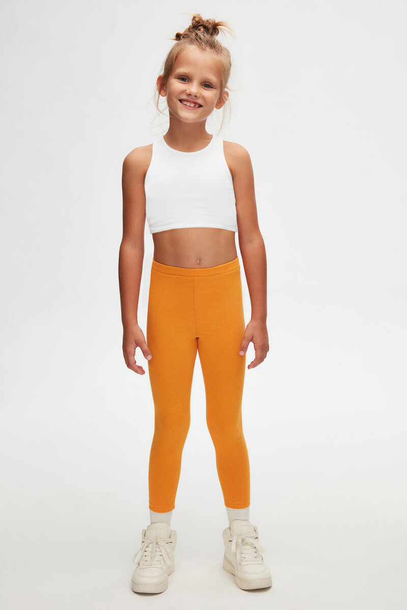 5-8 Years Old Plain Long Legging - Thumbnail