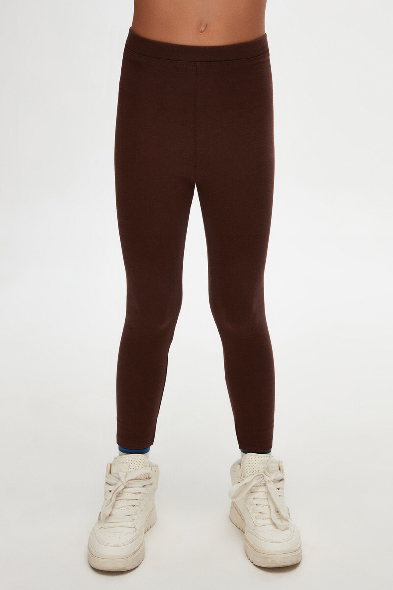 5-8 Years Old Plain Long Legging - Thumbnail