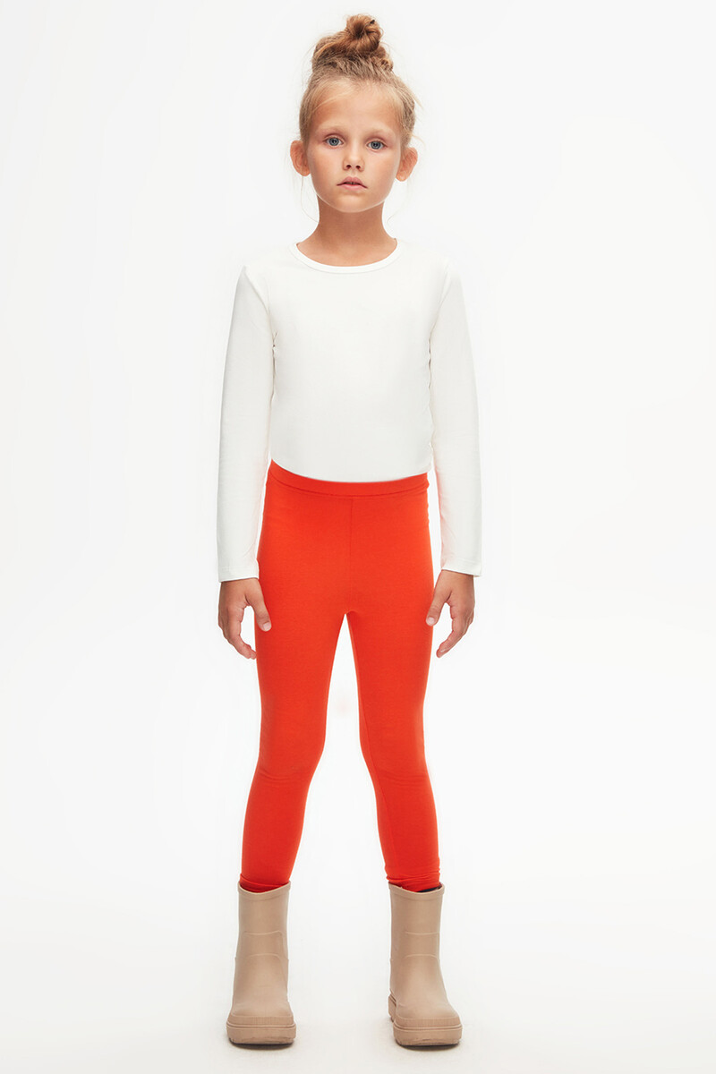 5-8 Years Old Plain Long Legging - Thumbnail