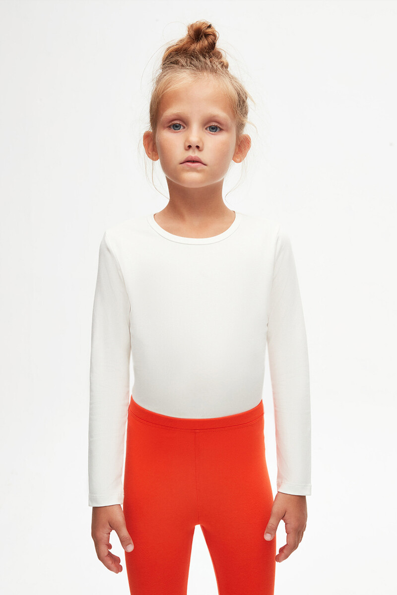 5-8 Years Old Plain Long Legging - Thumbnail