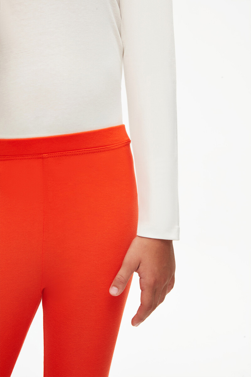 5-8 Years Old Plain Long Legging - Thumbnail