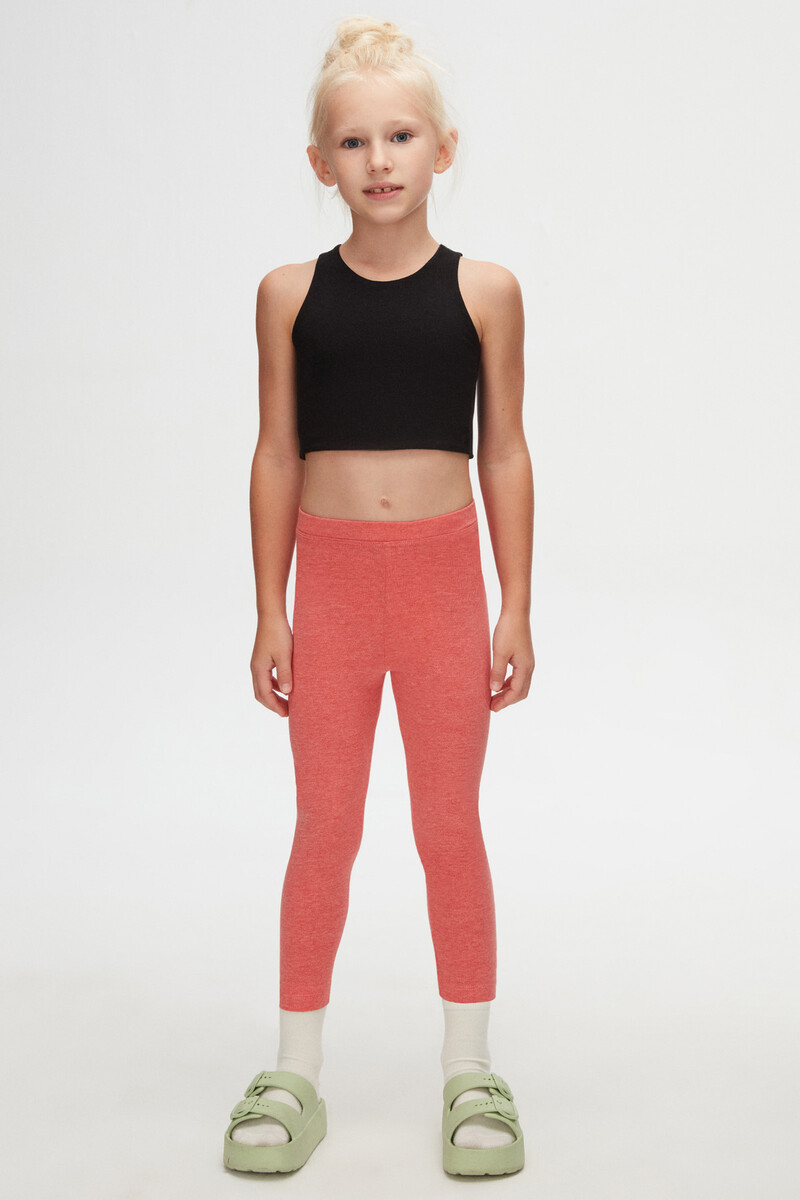 5-8 Years Old Plain Long Legging - Thumbnail
