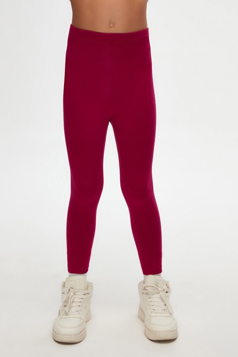 5-8 Years Old Plain Long Legging - Thumbnail