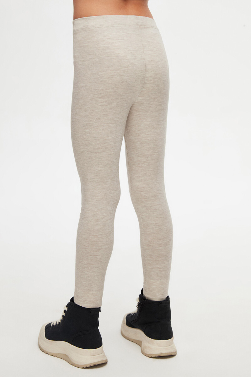 5-8 Years Old Plain Long Legging - Thumbnail