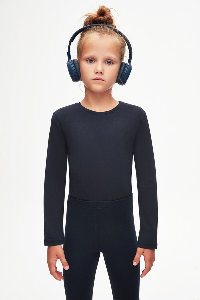 5-8 Years Old Plain Long Legging - Thumbnail