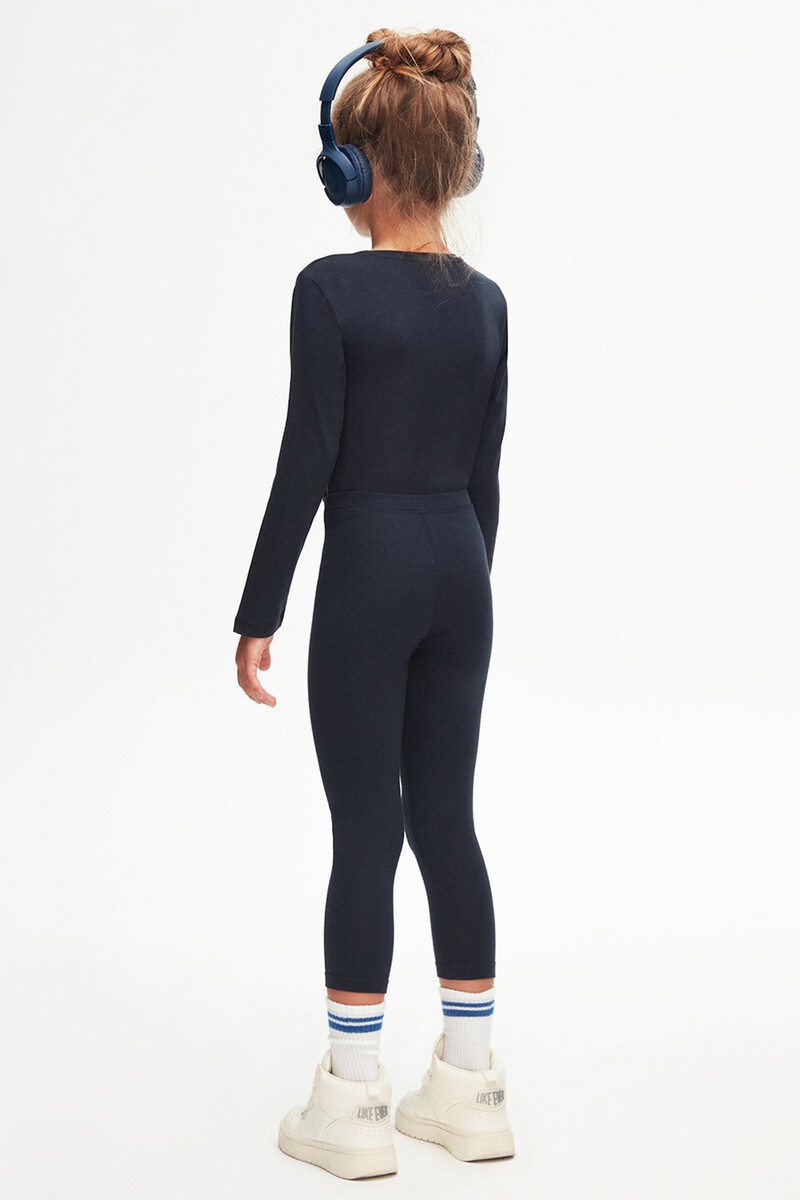 5-8 Years Old Plain Long Legging - Thumbnail