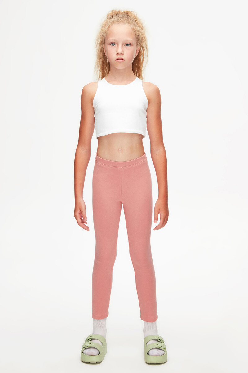 5-8 Years Old Plain Long Legging - Thumbnail