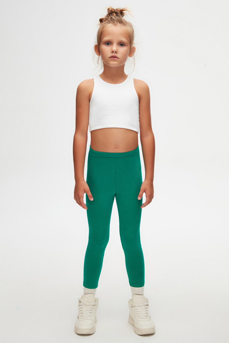 5-8 Years Old Plain Long Legging - Thumbnail