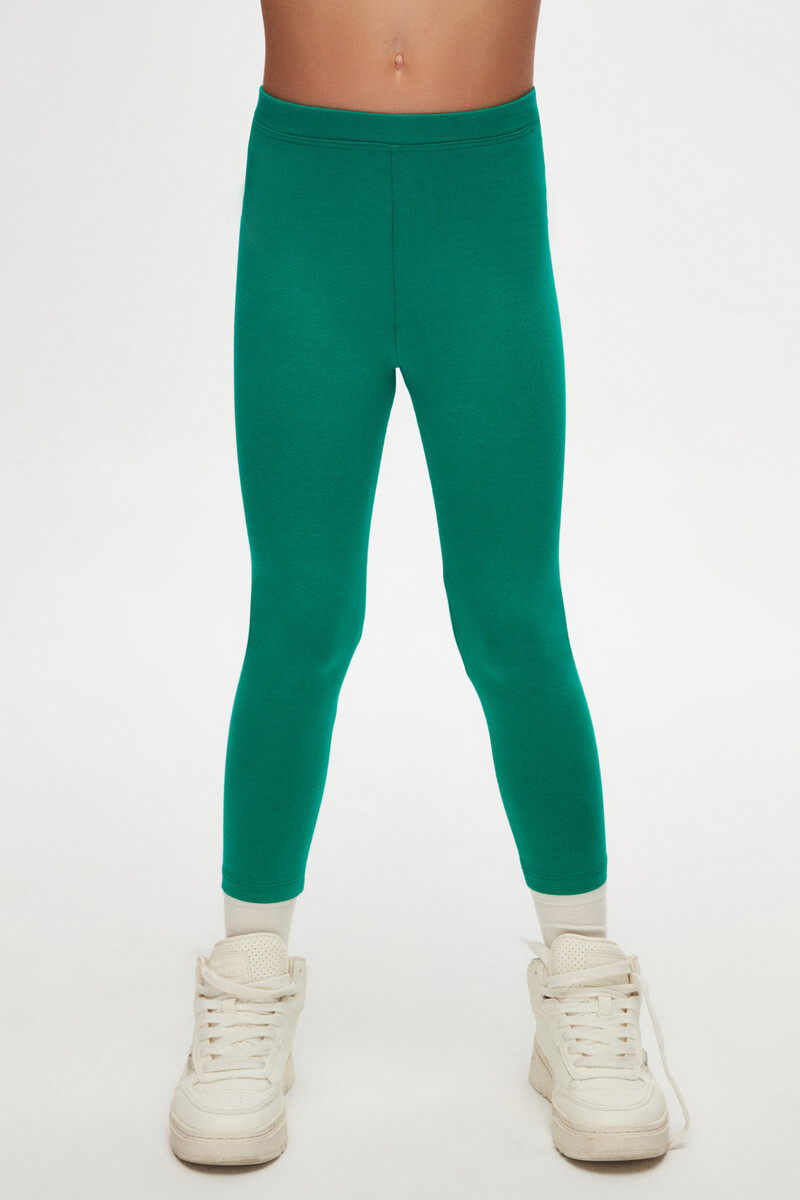 5-8 Years Old Plain Long Legging - Thumbnail