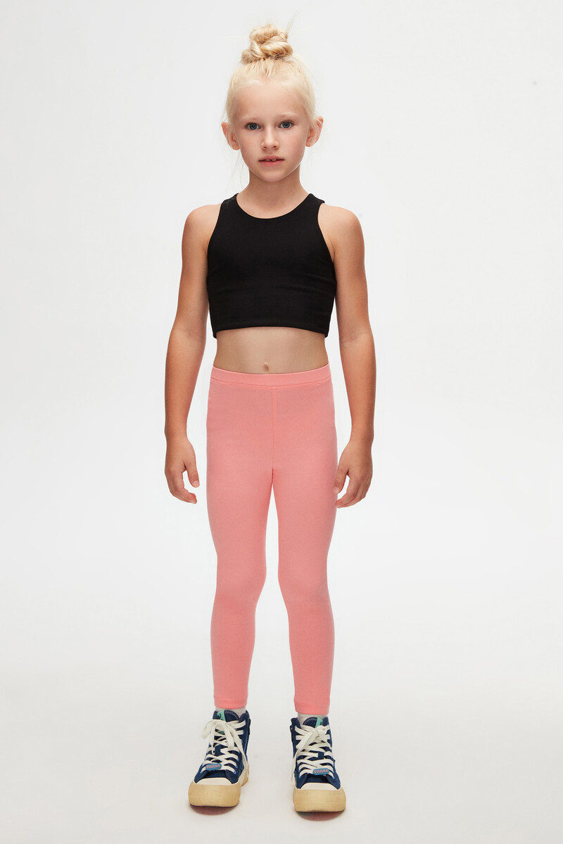 5-8 Years Old Plain Long Legging - Thumbnail