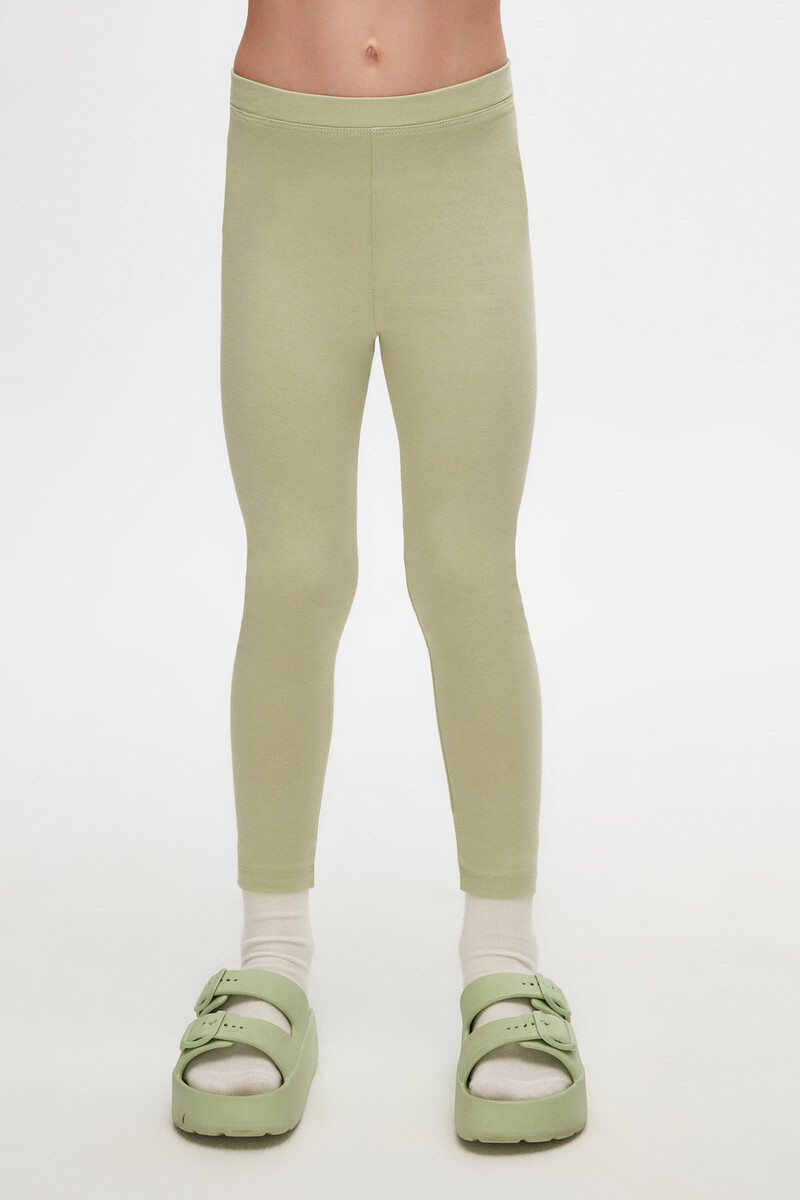 5-8 Years Old Plain Long Legging - Thumbnail