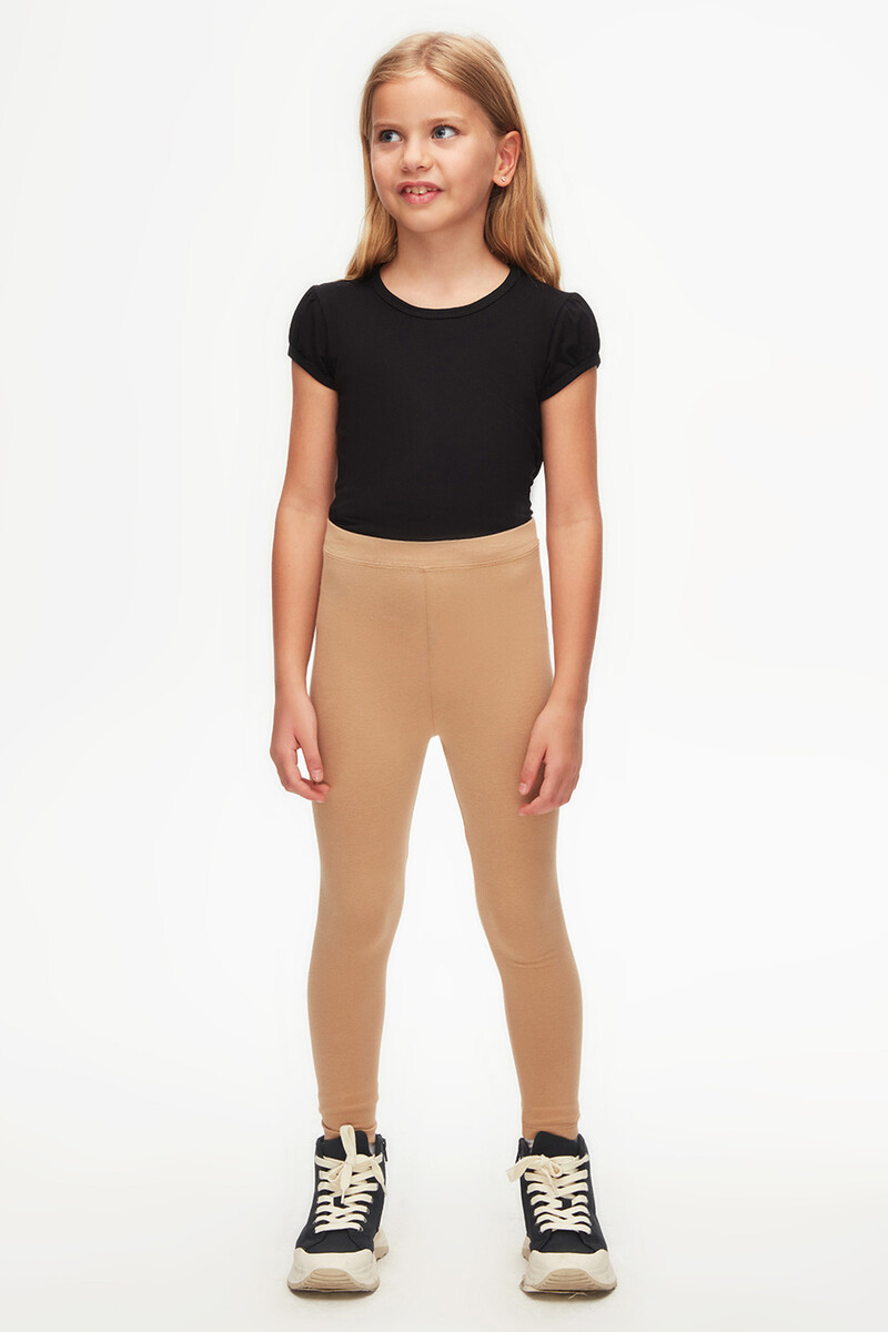 5-8 Years Old Plain Long Legging - Thumbnail