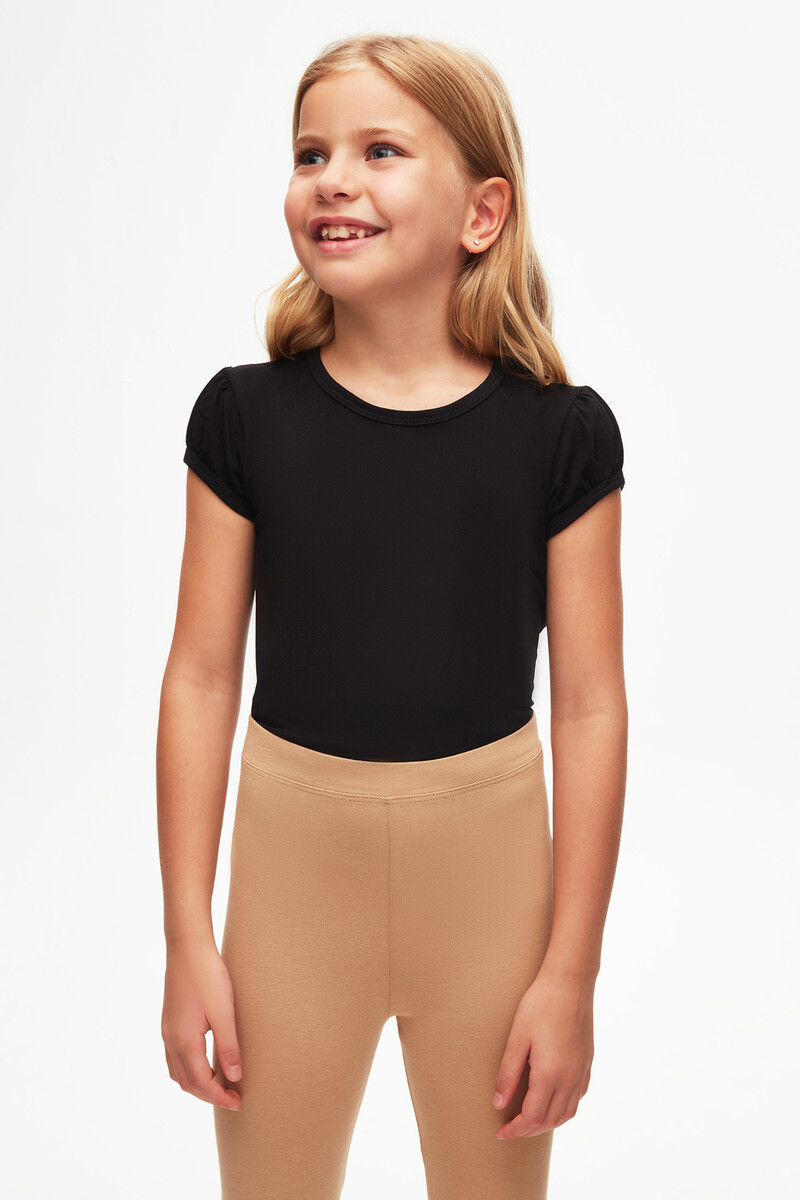 5-8 Years Old Plain Long Legging - Thumbnail