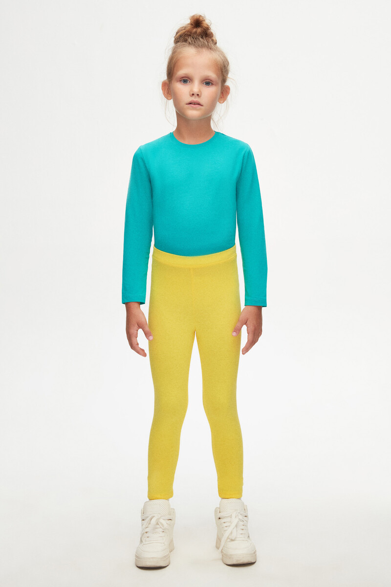 5-8 Years Old Plain Long Legging - Thumbnail