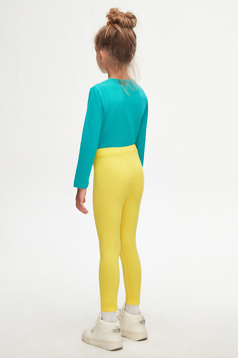 5-8 Years Old Plain Long Legging - Thumbnail