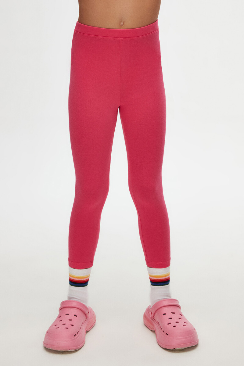 5-8 Years Old Plain Long Legging - Thumbnail