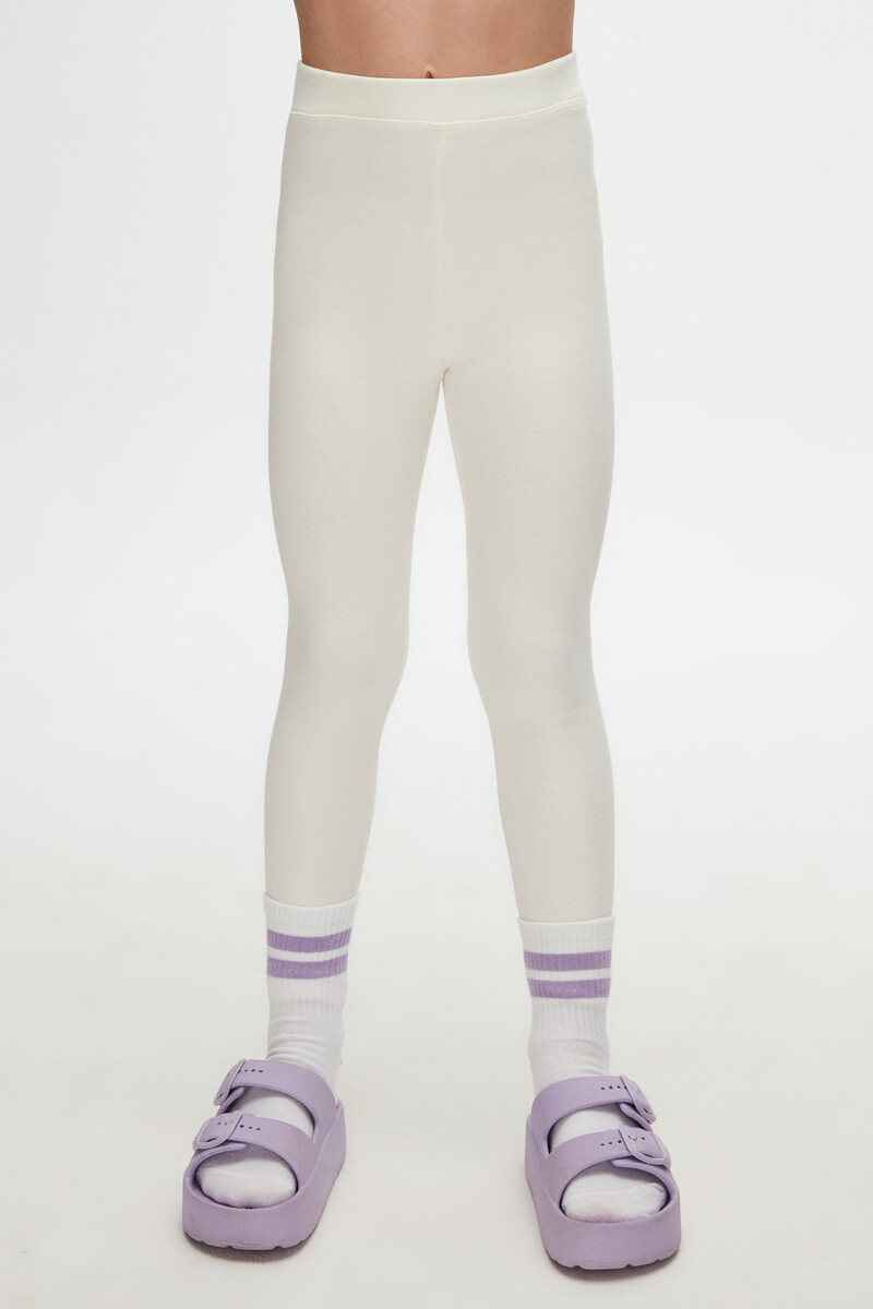 5-8 Years Old Plain Long Legging - Thumbnail