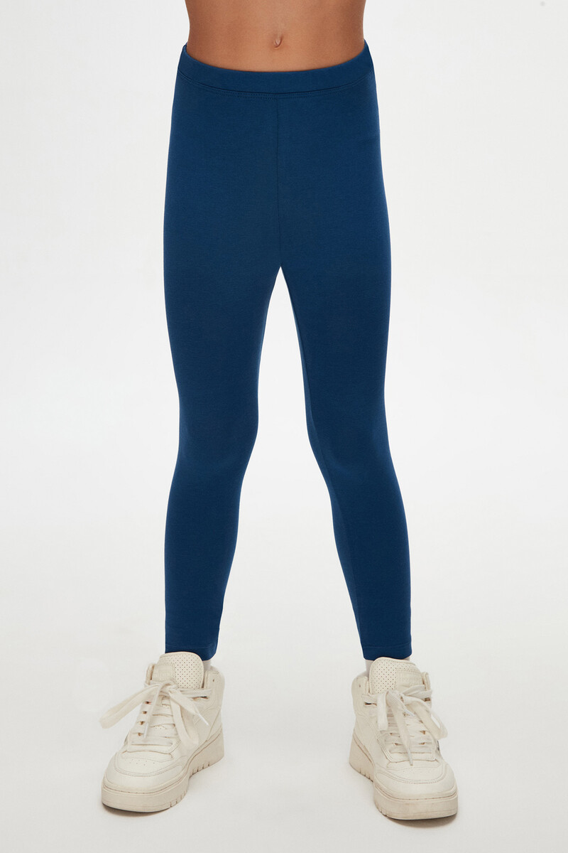 5-8 Years Old Plain Long Legging - Thumbnail
