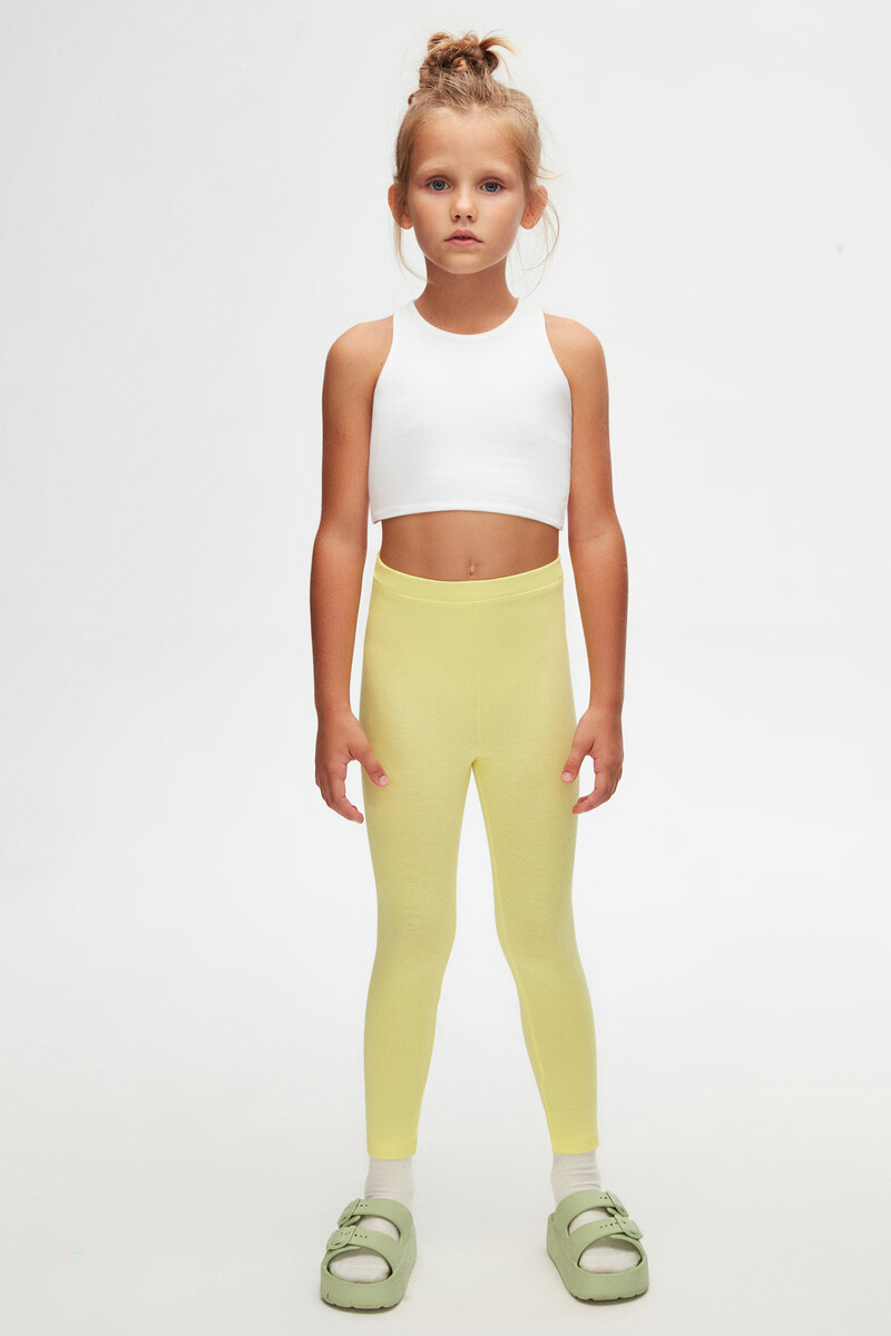 5-8 Years Old Plain Long Legging - Thumbnail