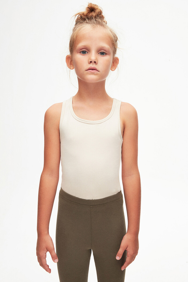 5-8 Years Old Plain Long Legging - Thumbnail