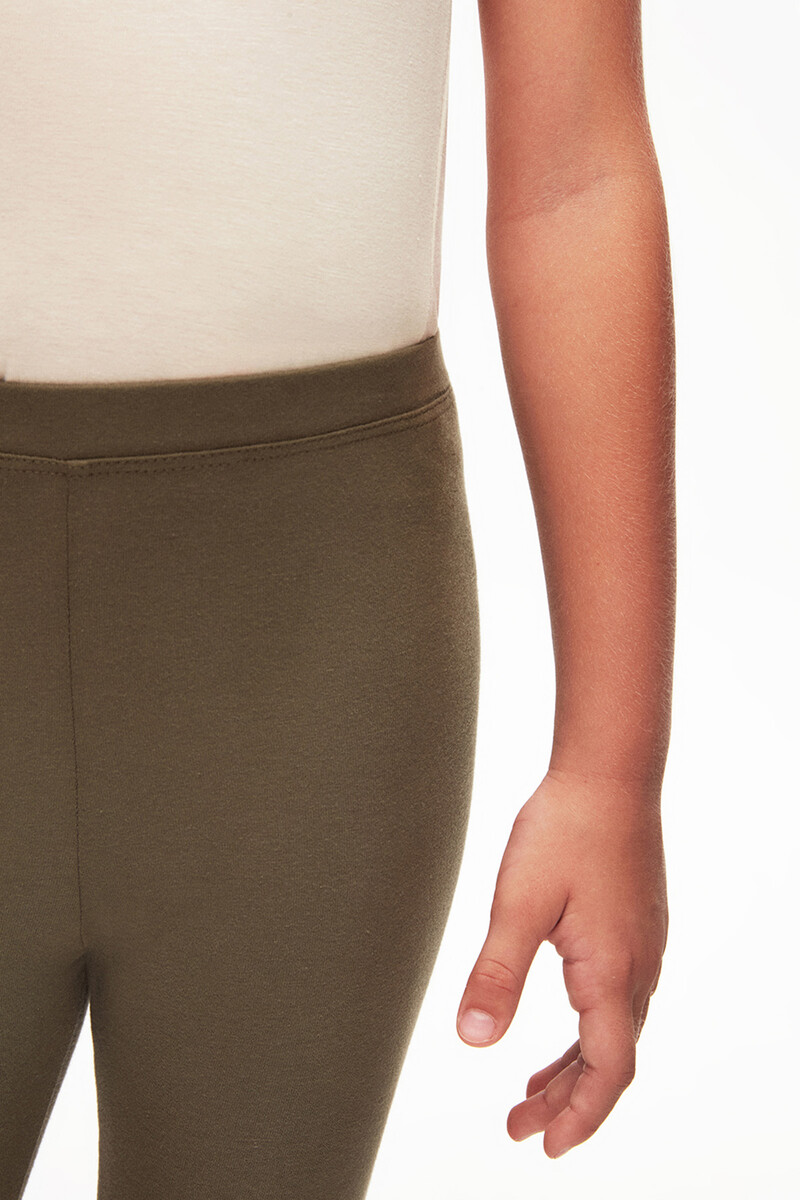 5-8 Years Old Plain Long Legging - Thumbnail