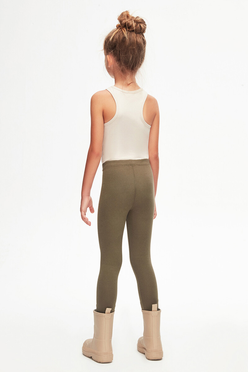 5-8 Years Old Plain Long Legging - Thumbnail