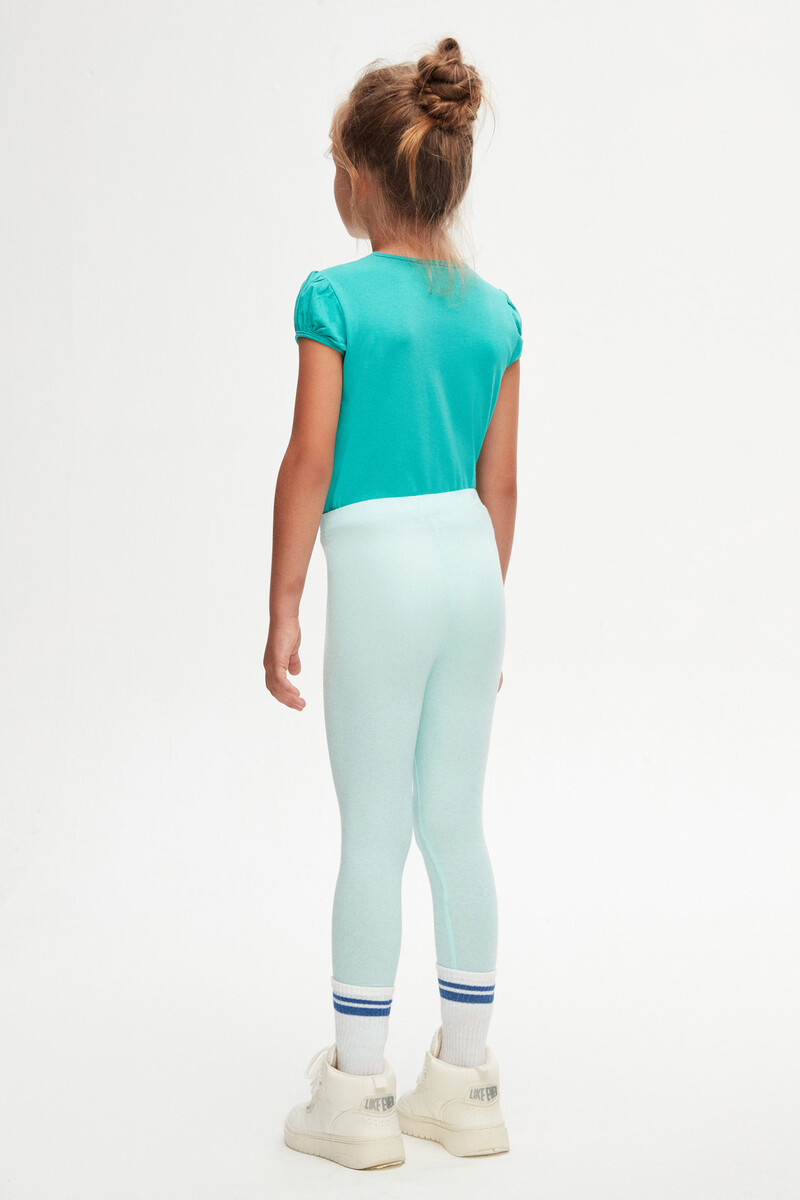 5-8 Years Old Plain Long Legging - Thumbnail