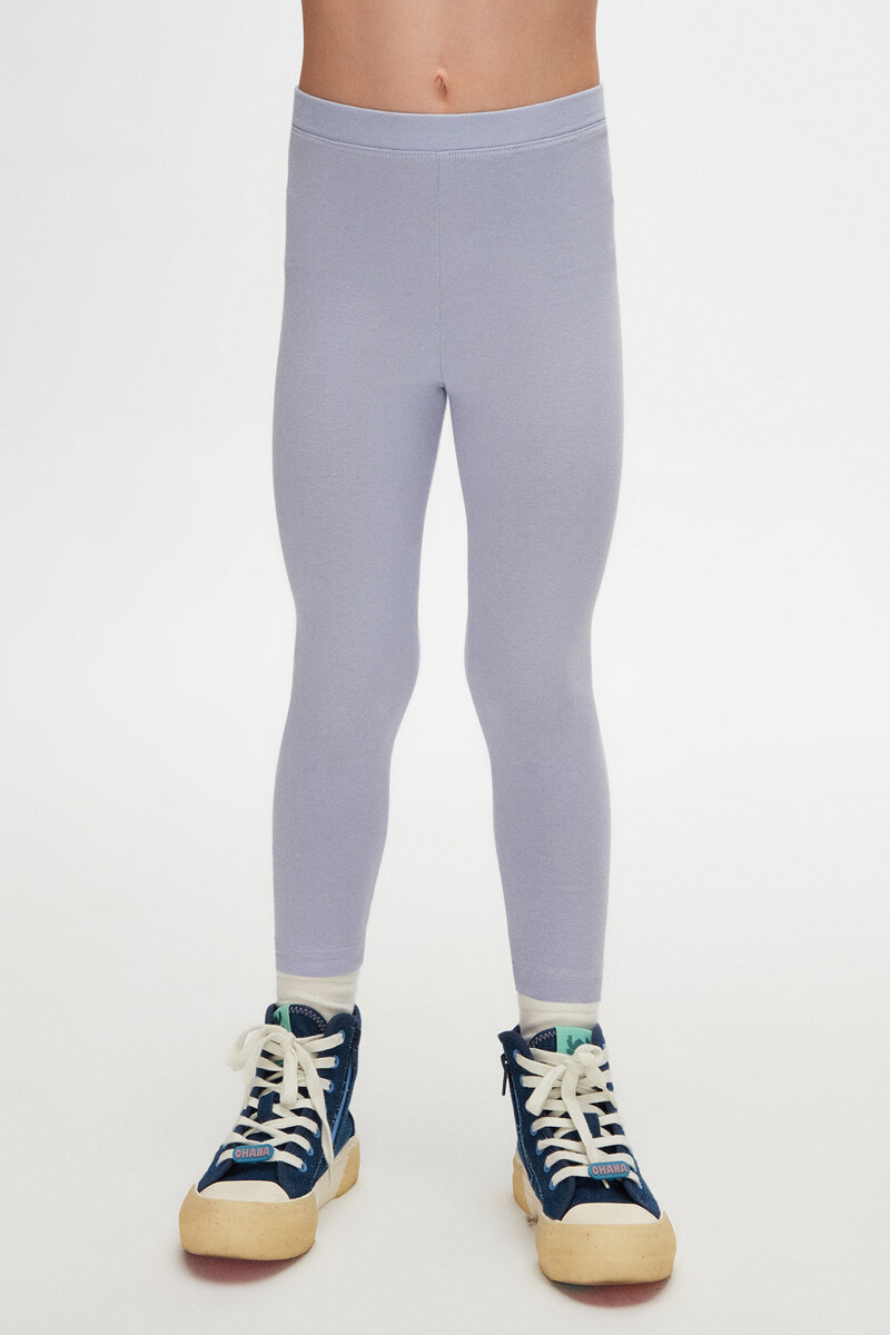 5-8 Years Old Plain Long Legging - Thumbnail