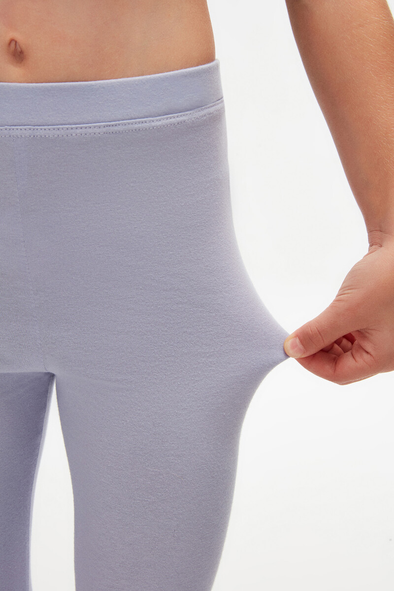 5-8 Years Old Plain Long Legging - Thumbnail
