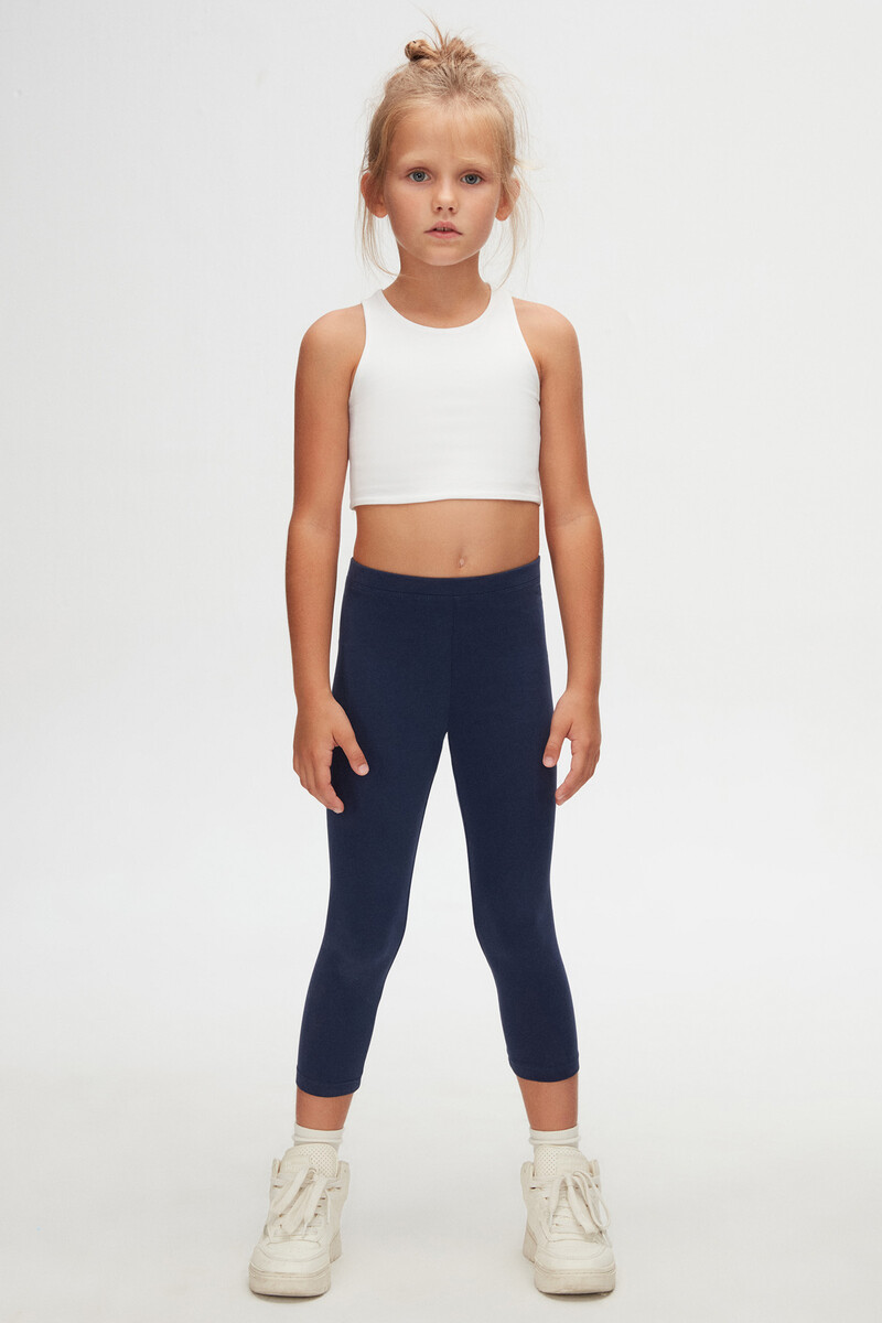 5-8 Years Old Plain Long Legging - Thumbnail