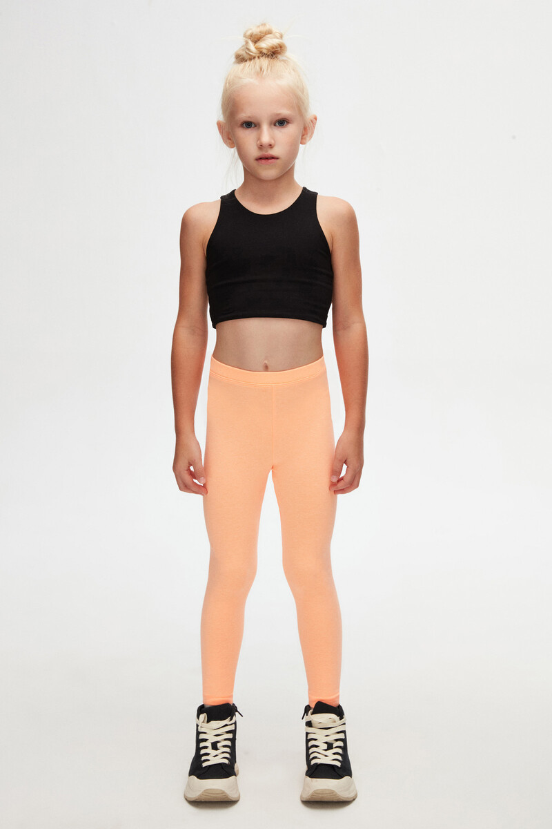 5-8 Years Old Plain Long Legging - Thumbnail
