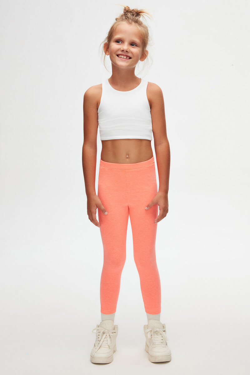 5-8 Years Old Plain Long Legging - Thumbnail