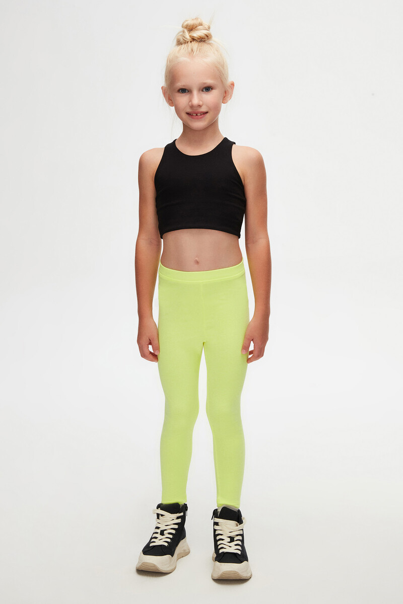 5-8 Years Old Plain Long Legging - Thumbnail