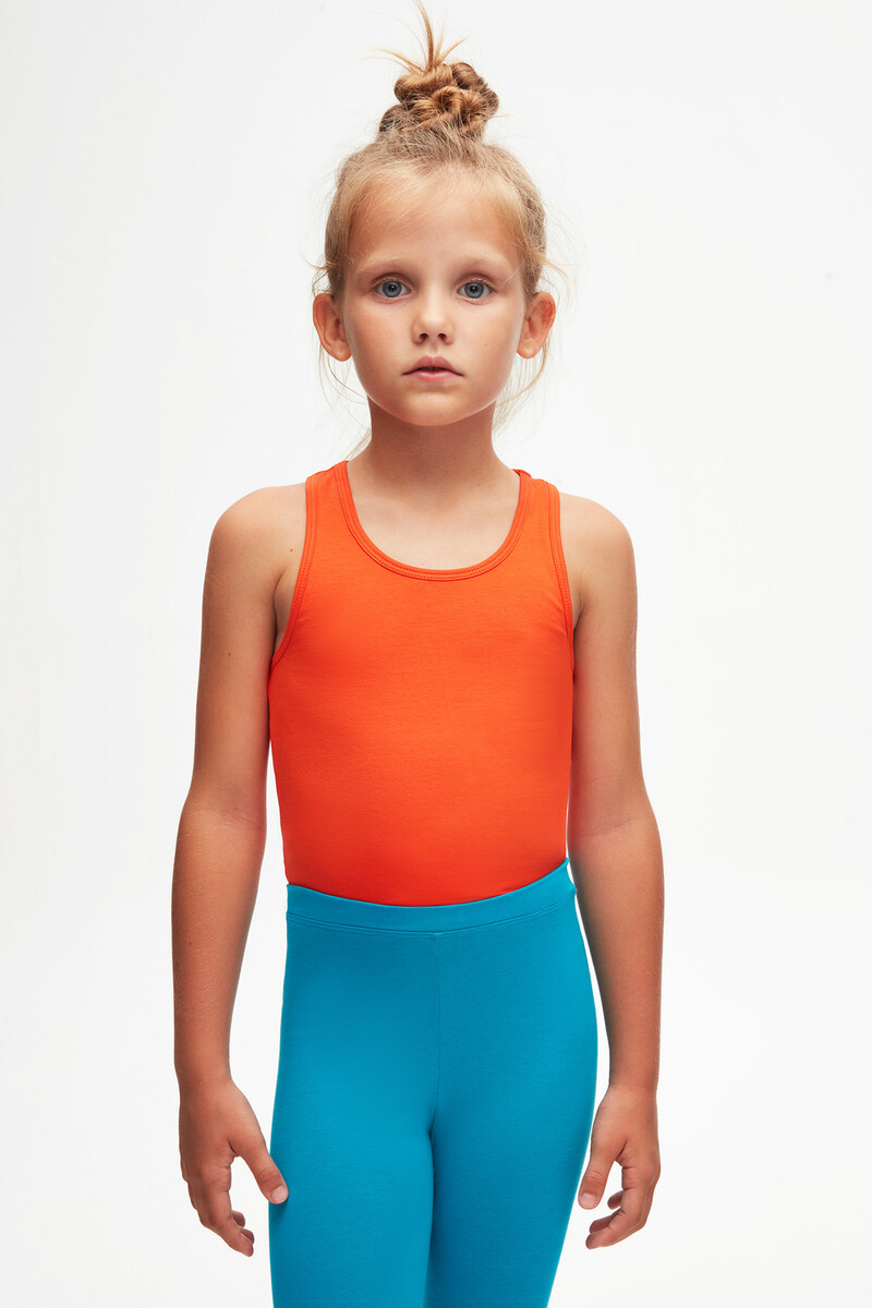 5-8 Years Old Plain Long Legging - Thumbnail