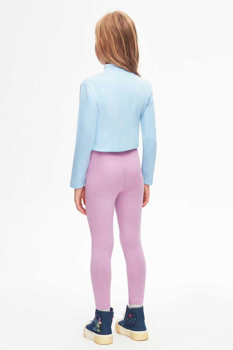5-8 Years Old Plain Long Legging - Thumbnail