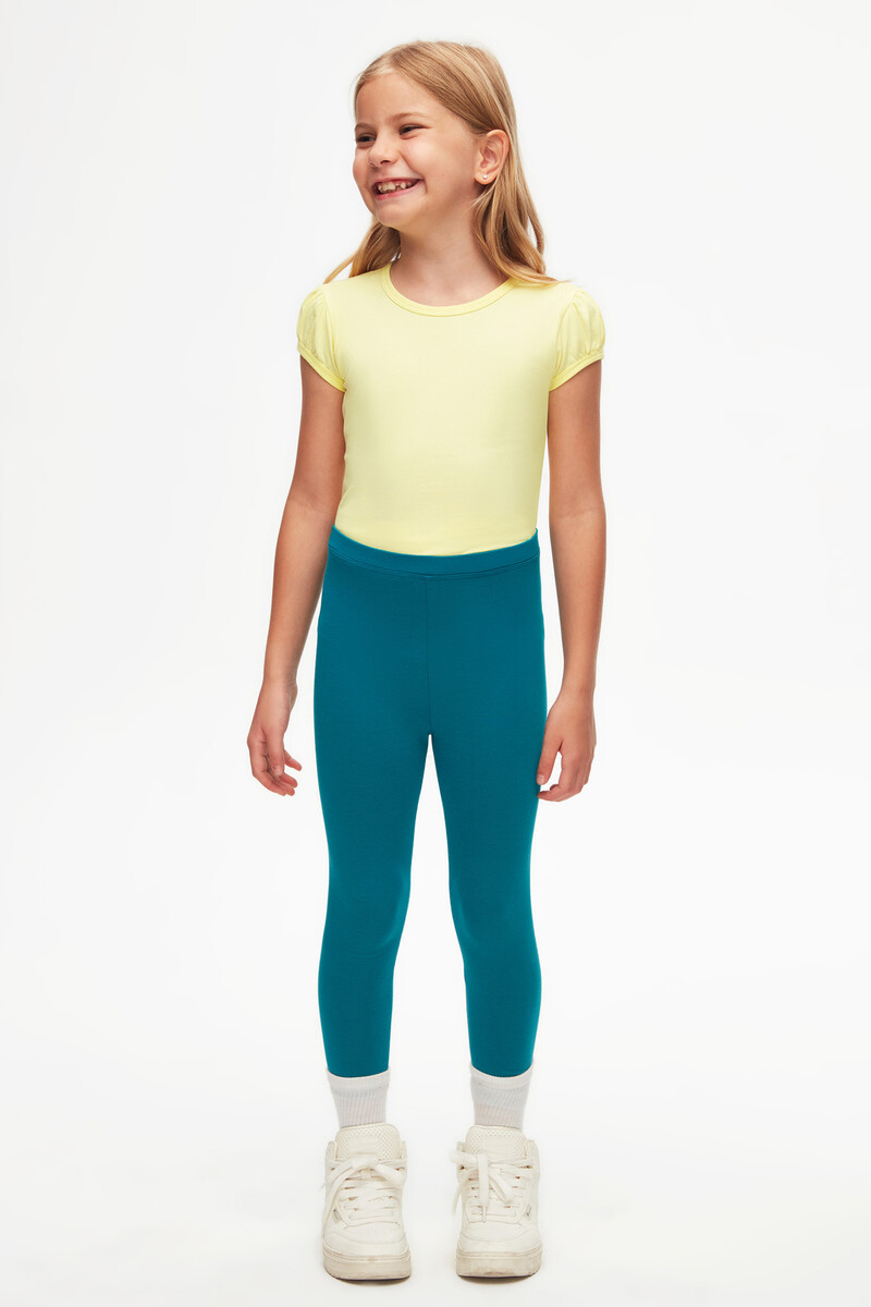 5-8 Years Old Plain Long Legging - Thumbnail