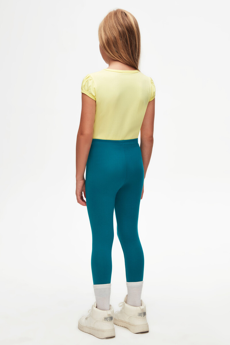 5-8 Years Old Plain Long Legging - Thumbnail