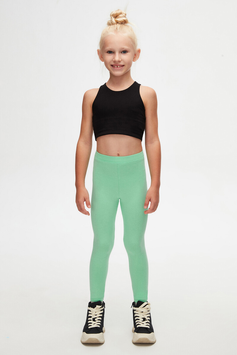 5-8 Years Old Plain Long Legging - Thumbnail