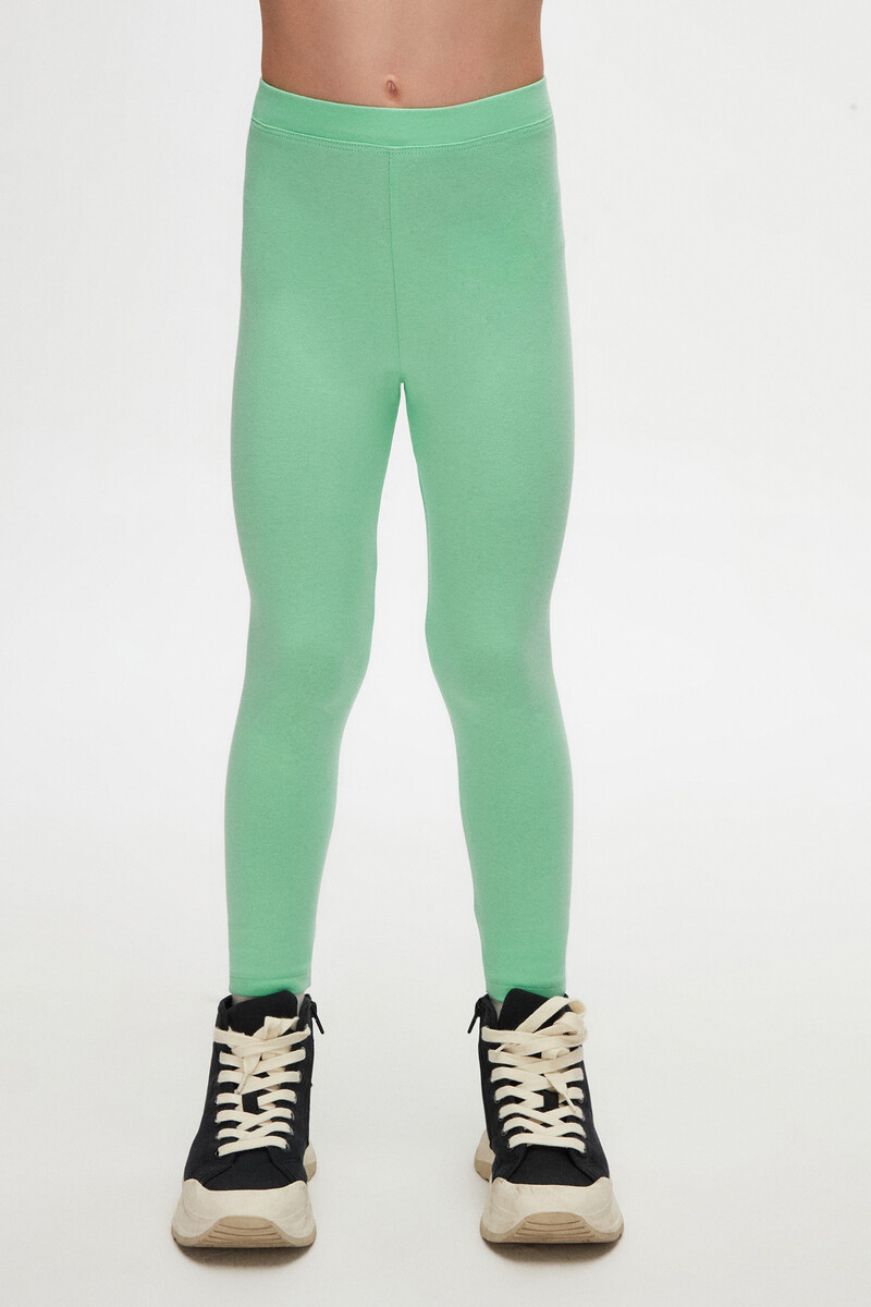 5-8 Years Old Plain Long Legging - Thumbnail