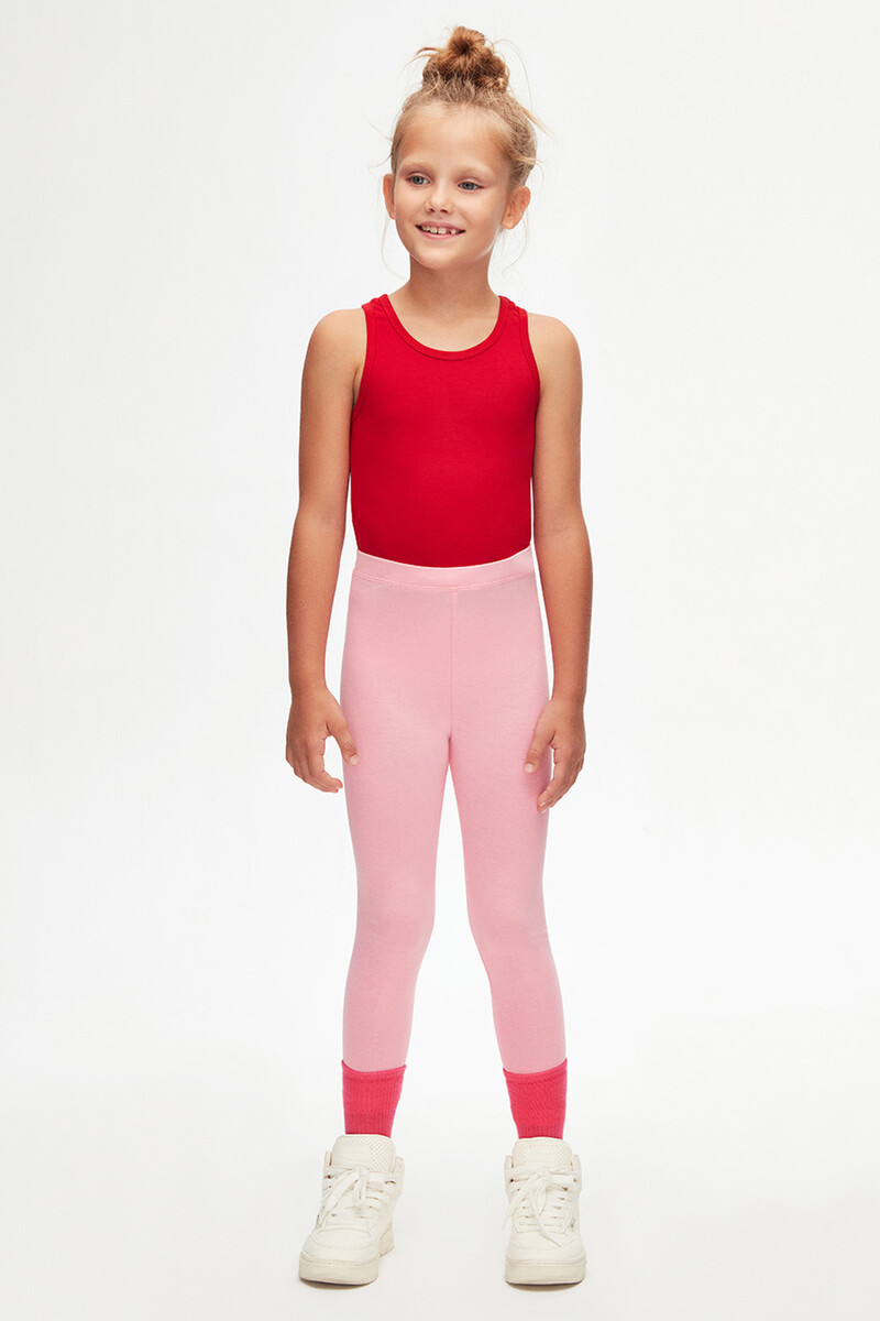 5-8 Years Old Plain Long Legging - Thumbnail