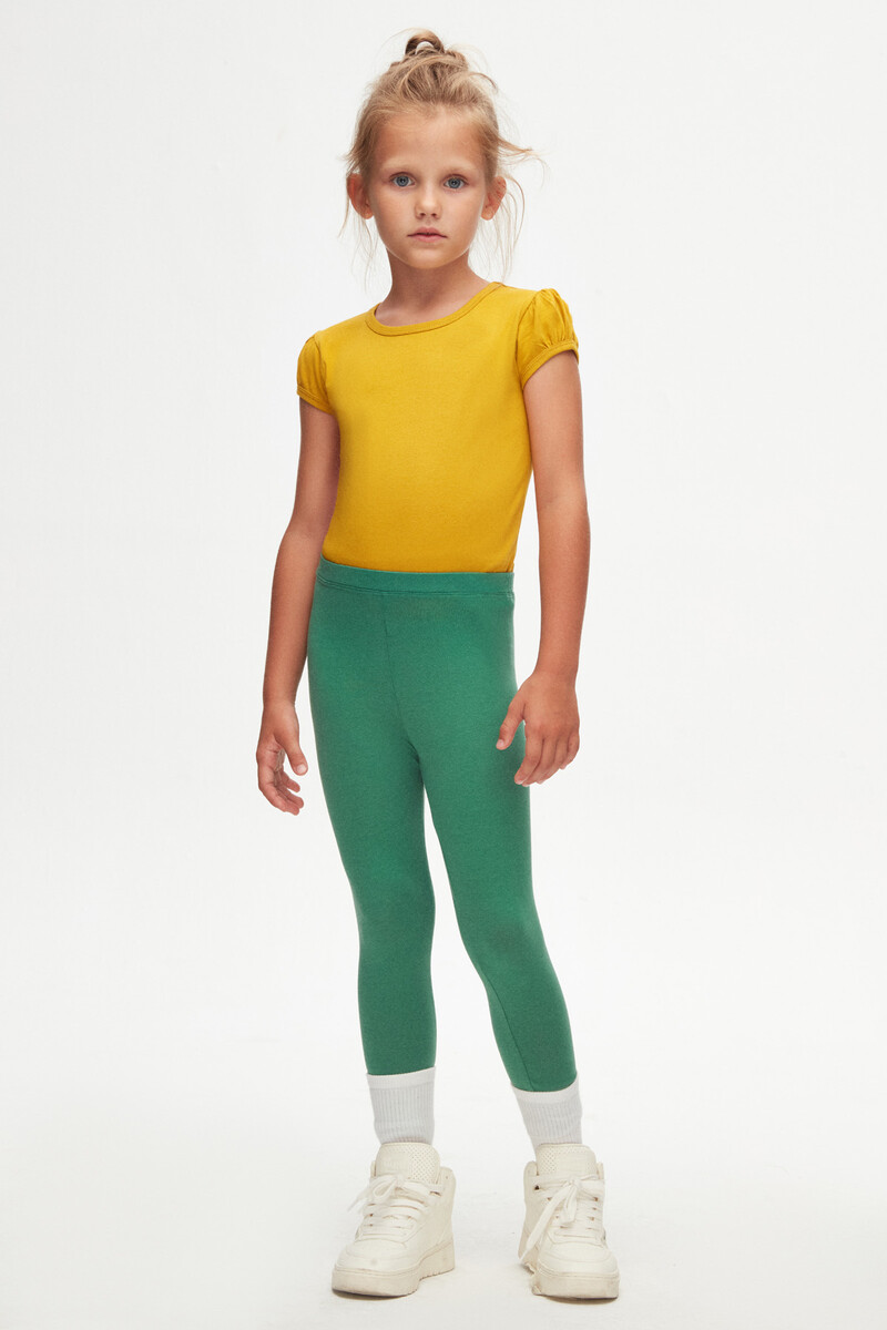 5-8 Years Old Plain Long Legging - Thumbnail