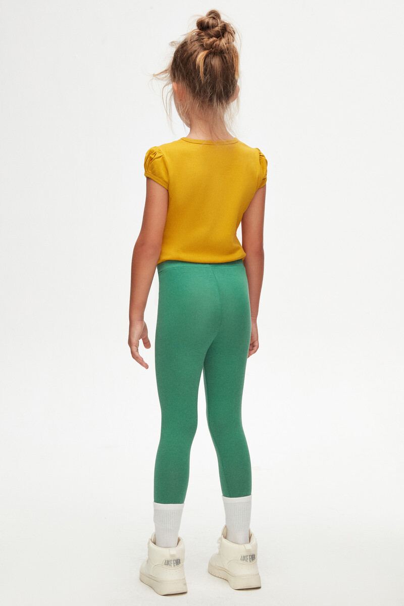 5-8 Years Old Plain Long Legging - Thumbnail