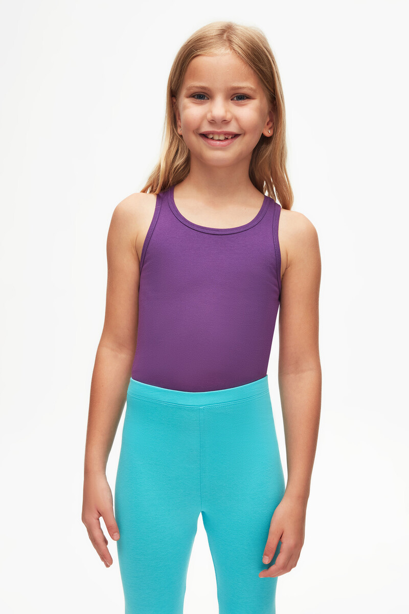 5-8 Years Old Plain Long Legging - Thumbnail