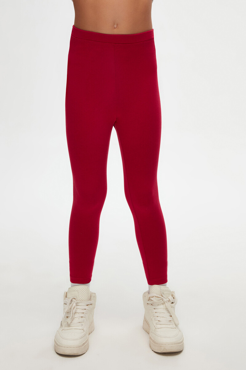 5-8 Years Old Plain Long Legging - Thumbnail