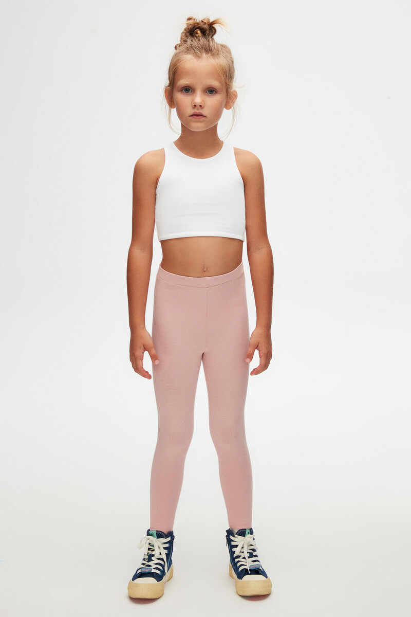 5-8 Years Old Plain Long Legging - Thumbnail