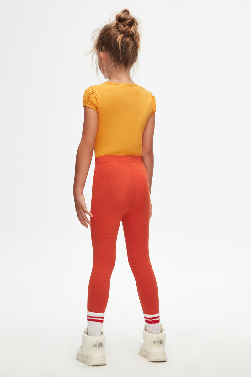 5-8 Years Old Plain Long Legging - Thumbnail