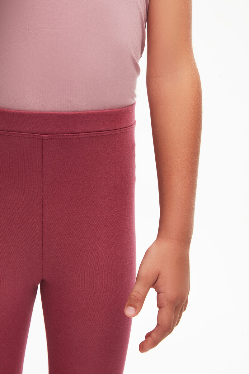 5-8 Years Old Plain Long Legging - Thumbnail