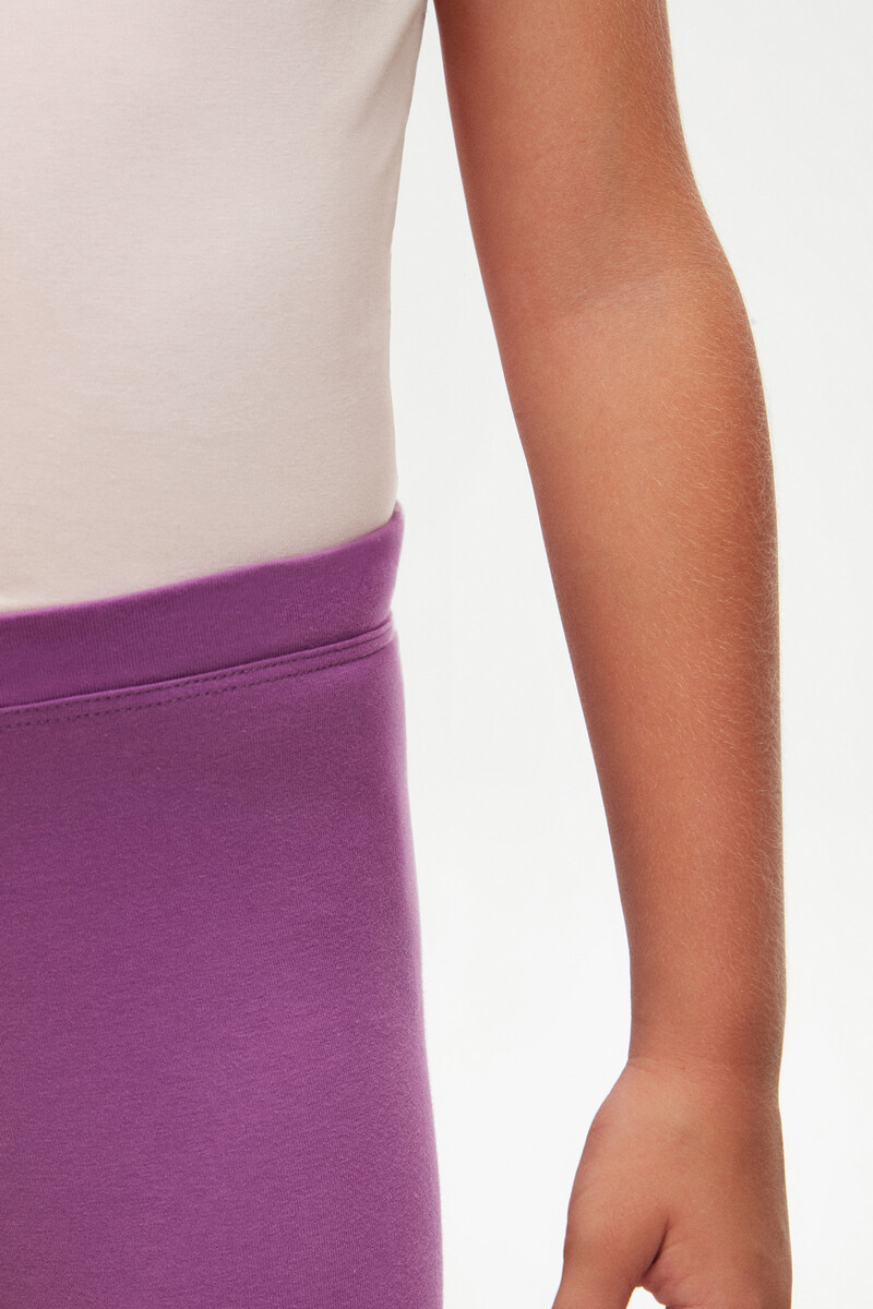 5-8 Years Old Plain Long Legging - Thumbnail